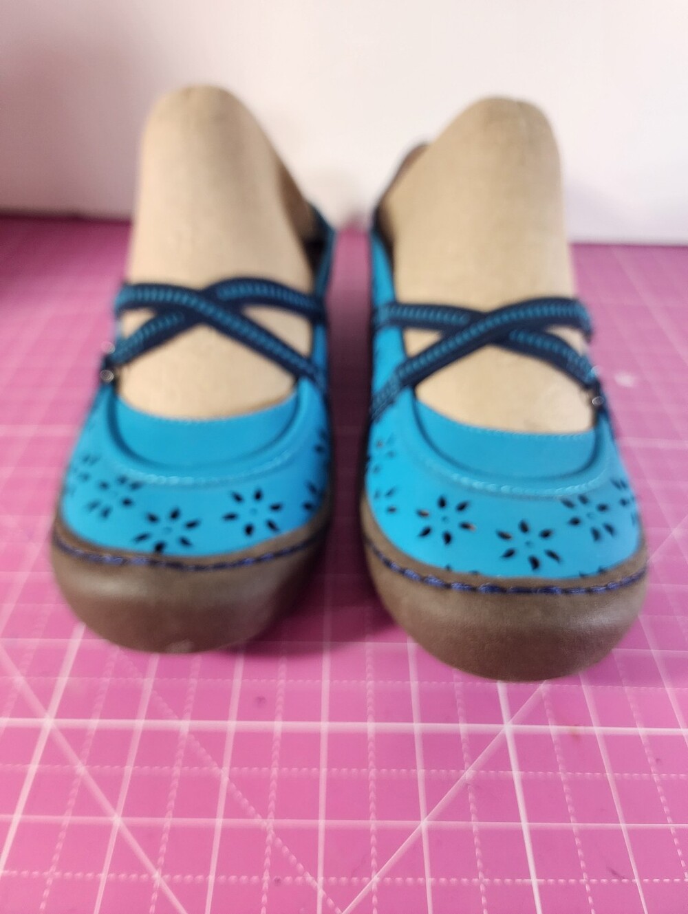 Muk Luks Blue Adjustable Strap Sandals